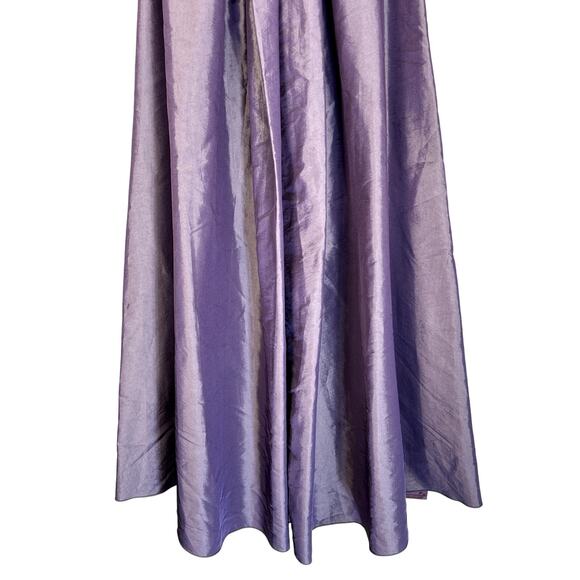 Express Purple Iridescent Silky A-line Event Back Pleat Maxi Skirt Size 5/6 - Picture 6 of 8
